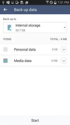 LG Backup (Sender) android App screenshot 3